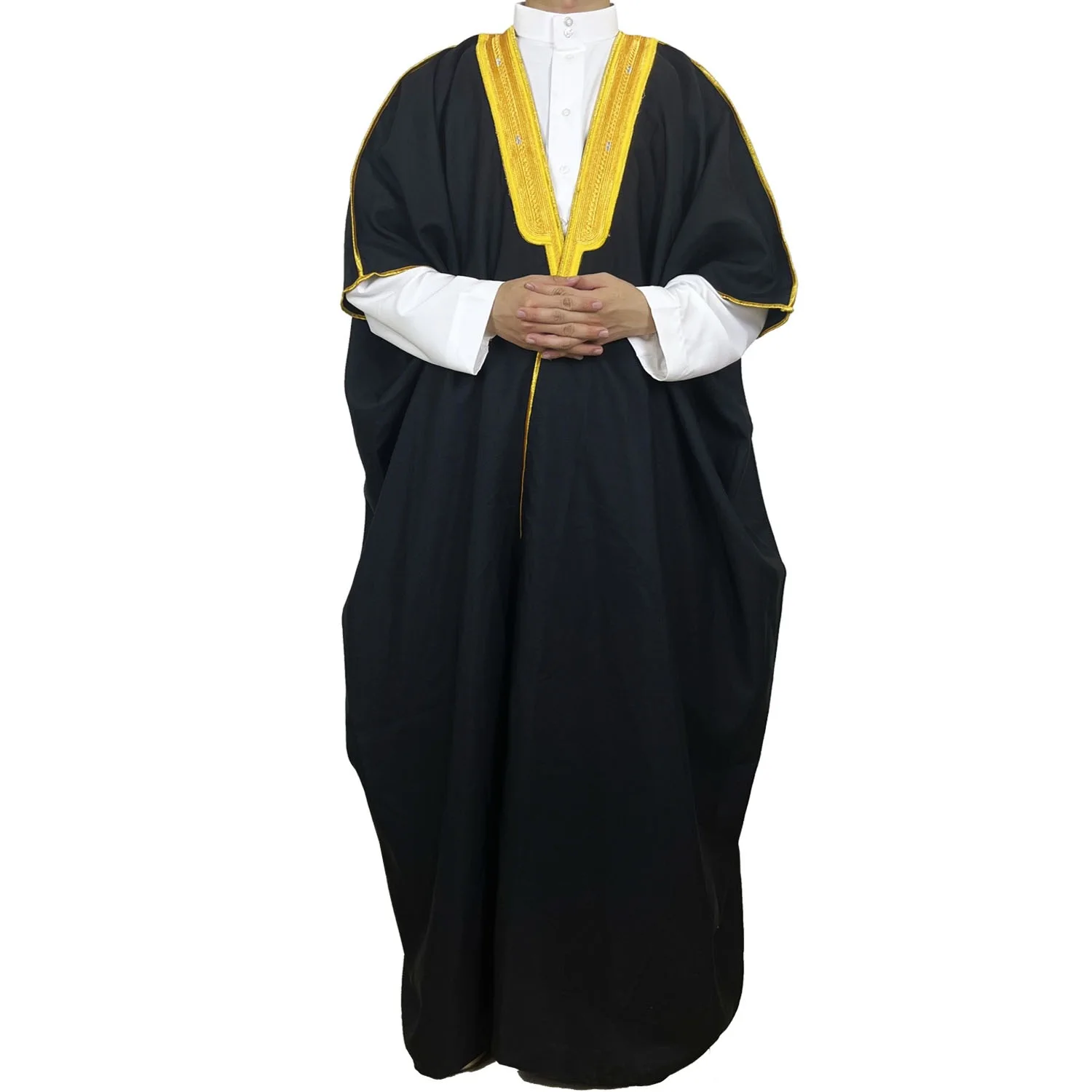 Men Arabian Cloak Thobe Eid Abaya Muslim Arab Saudi Jubba Long Robe Modest Uniform Mens Traditional Dishdasha Morocco Abayas