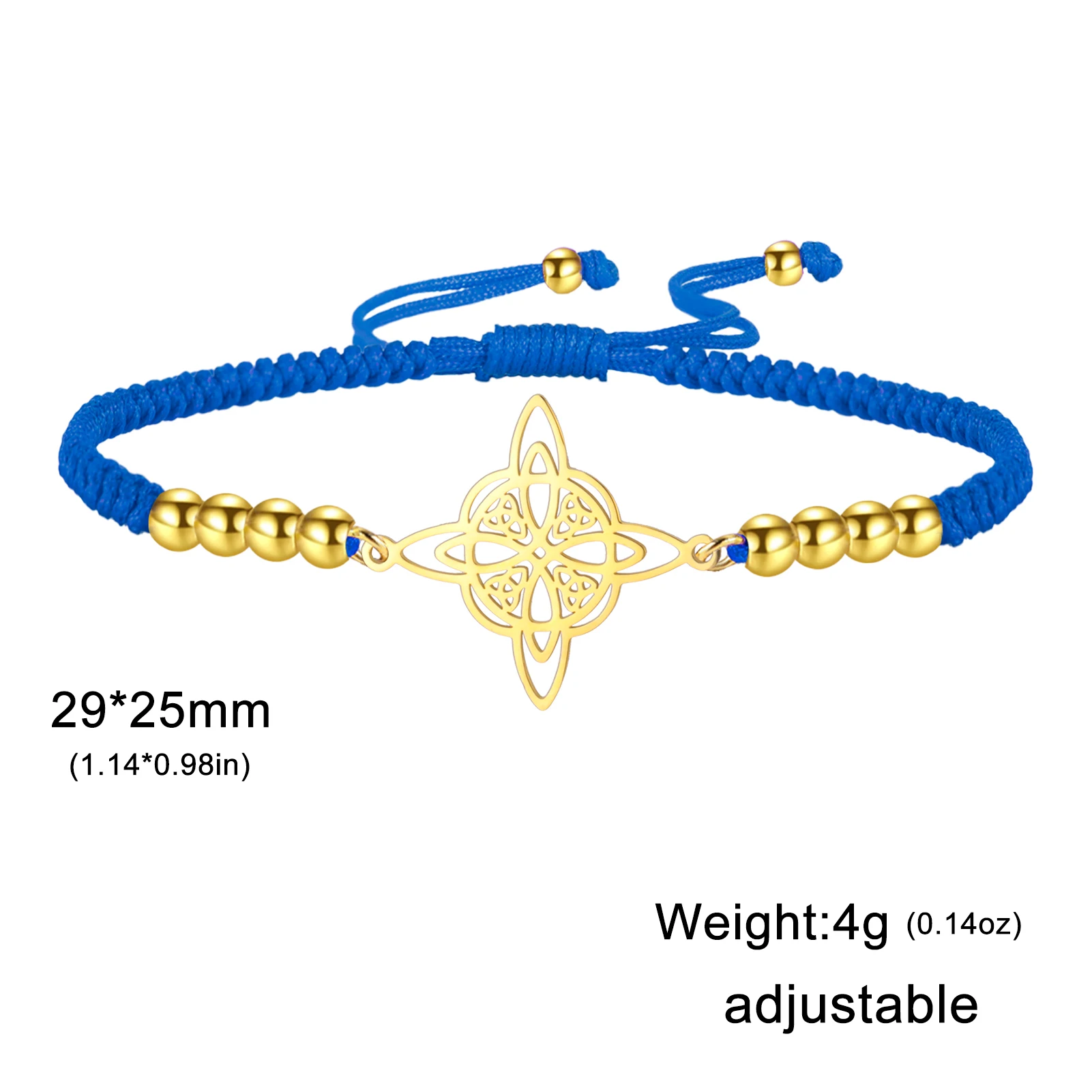 Dawapara Good Luck Witches Knot Bracelet Celtics Triquetra Trinity Knot Charm Wiccan Symbol Irish Gift Stainless Steel Jewelry - view 6