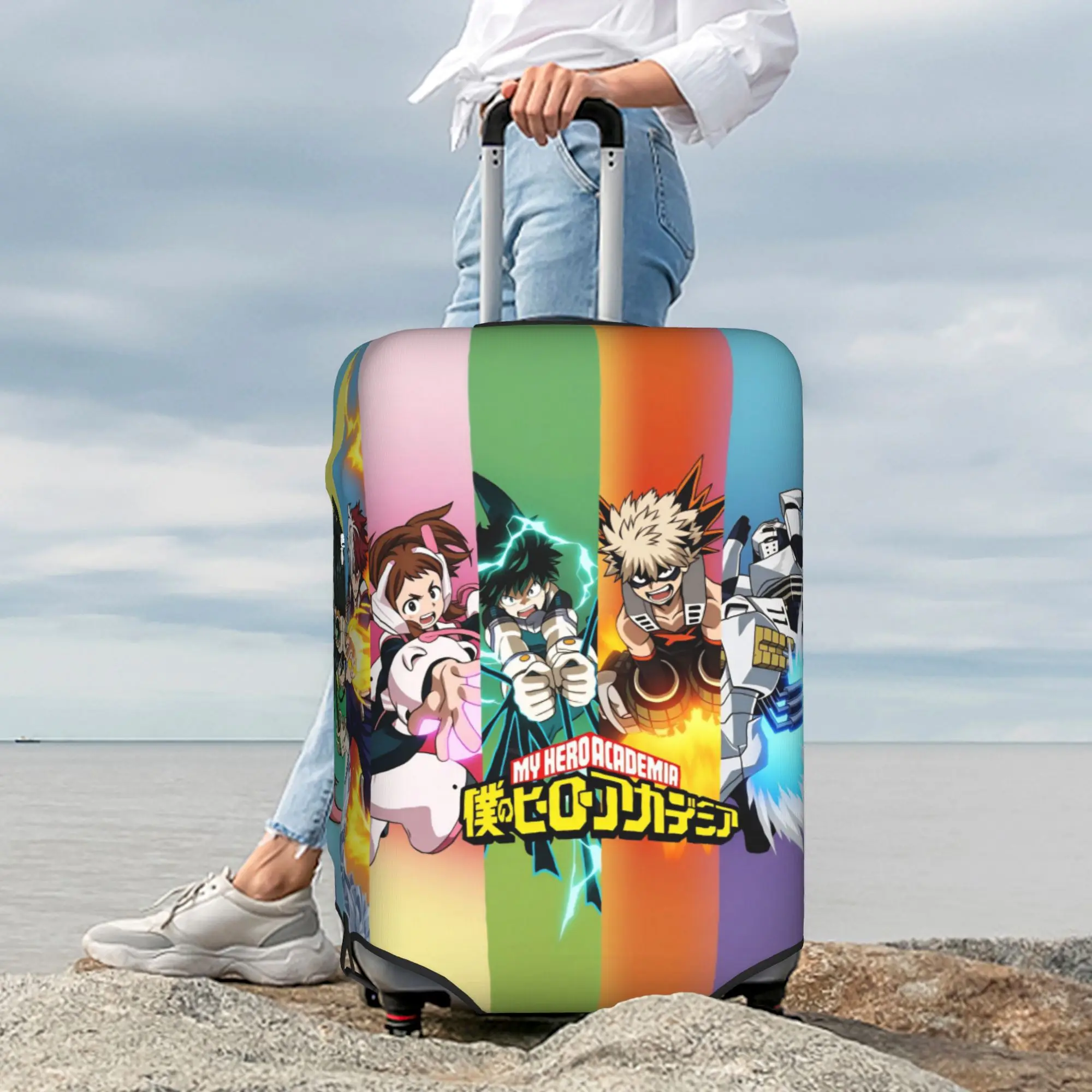 Cute My Hero Academias Anime Japan Manga Luggage Cover Protector Elastic  Travel Suitcase Covers