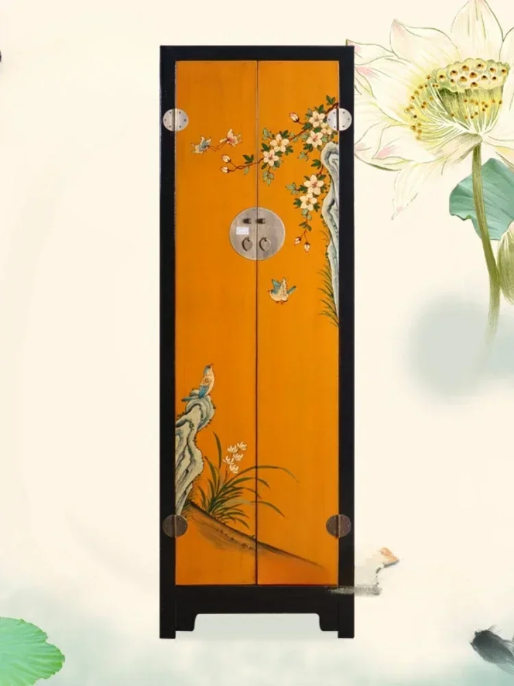 Antique hand-painted furniture wardrobe entrance decorative storage cabinet antique