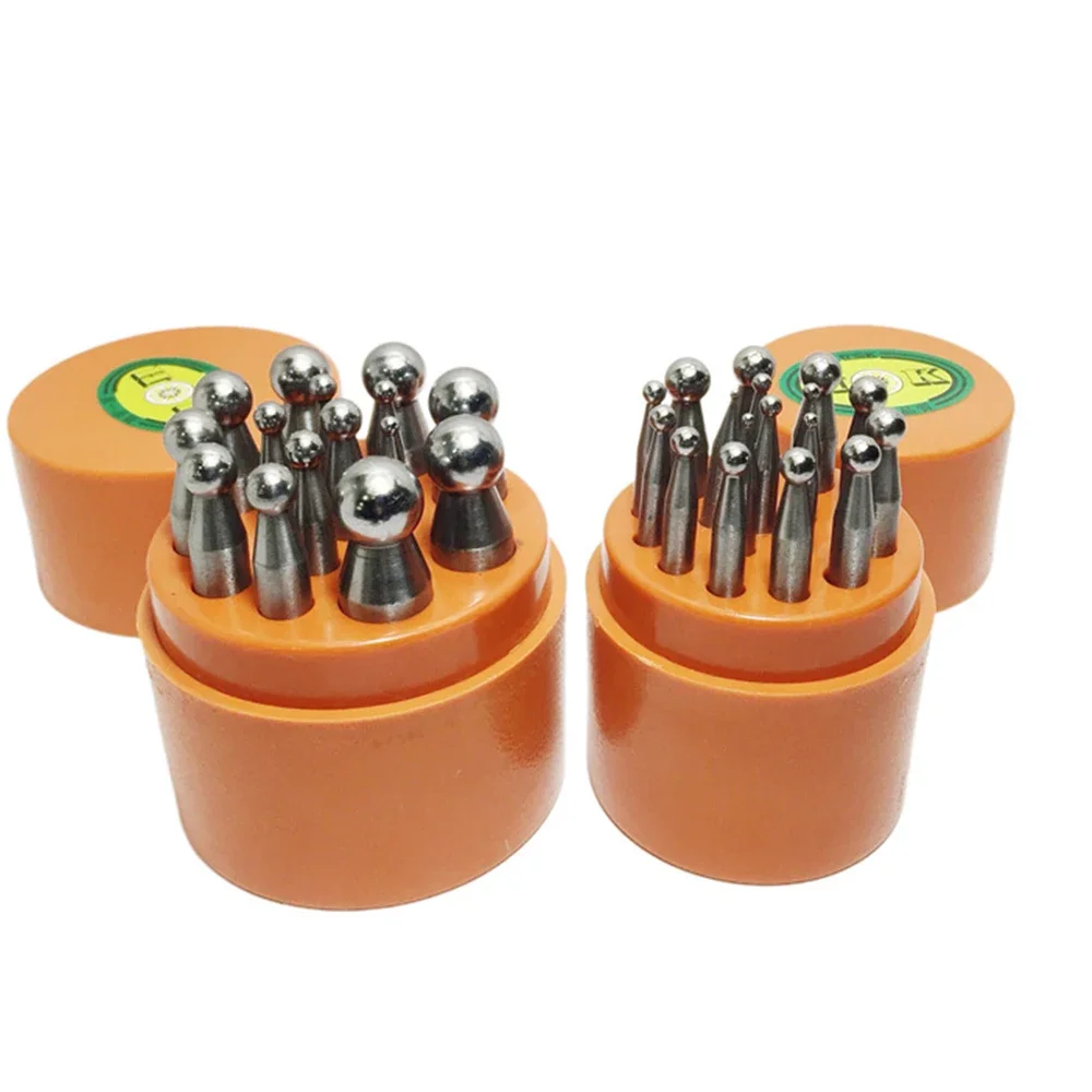 High Quality Steel 17PCS Dapping Doming Punch Set Metal Jewelry Making Tools Make Ring Bead Jewelry Forming Tool