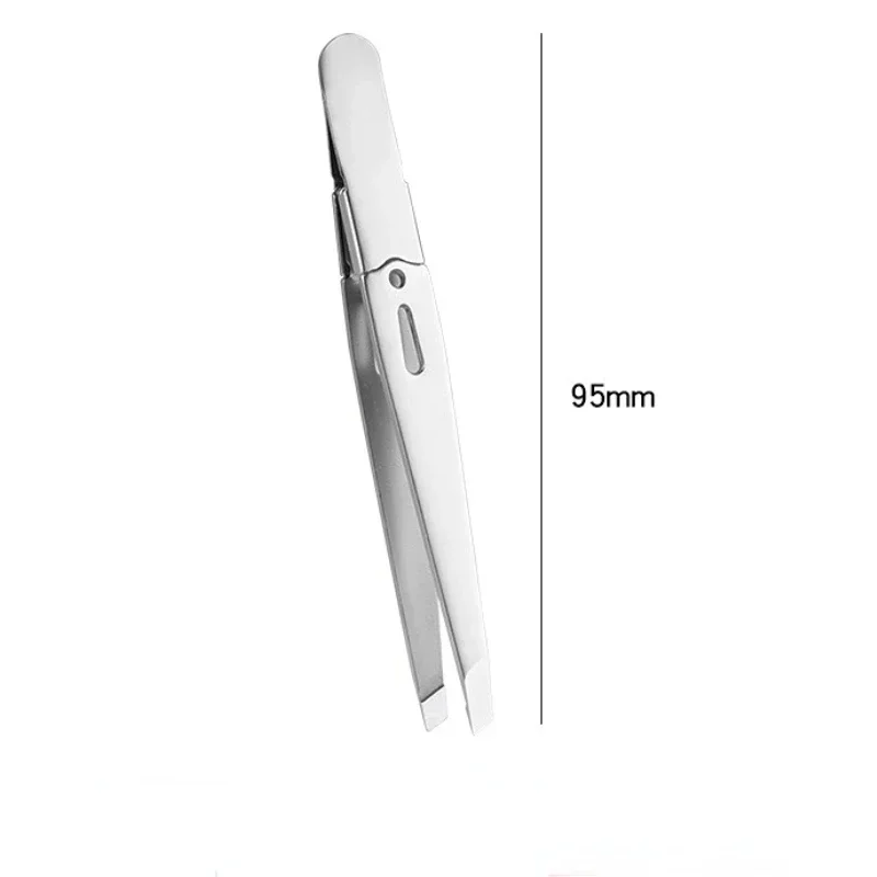 High-Quality Eyebrow Tweezer Colorful Hair Beauty Fine Hairs Puller Stainless Steel Slanted Eye Brow Clips Removal Makeup Tools