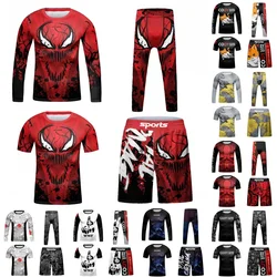 Kids Sportswear MMA  Muay Thai Jiu Jitsu Rashguard Training Gym Clothing Boys Children Boxing Basketball Running Set Tracksuit