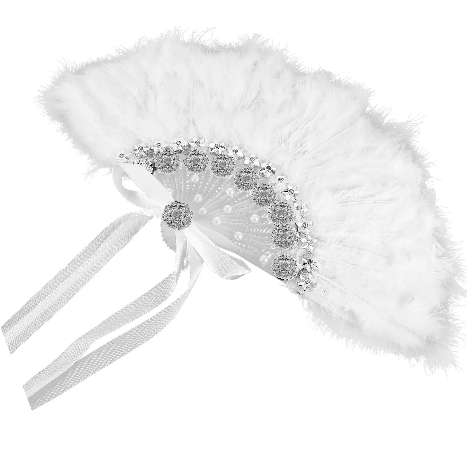 

Fan Wedding Decoration Plastic Handheld Rhinestones Clothing Fans for Miss