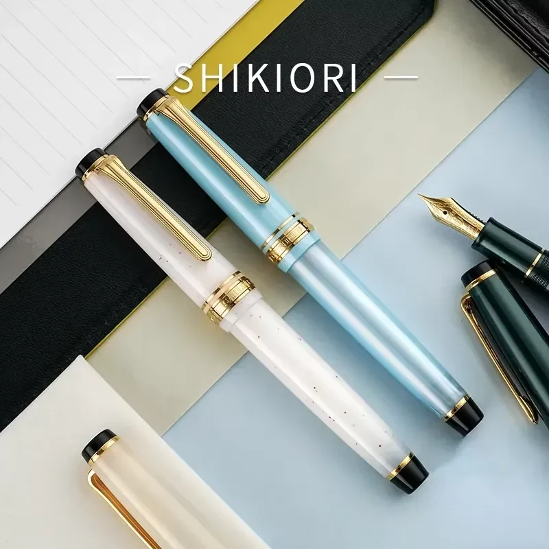 Hot Sailor SHIKIORI Season Series 14K Gold Fountain Pen Flat Top Luxury Writing Instrument for Women Calligraphy Collectible
