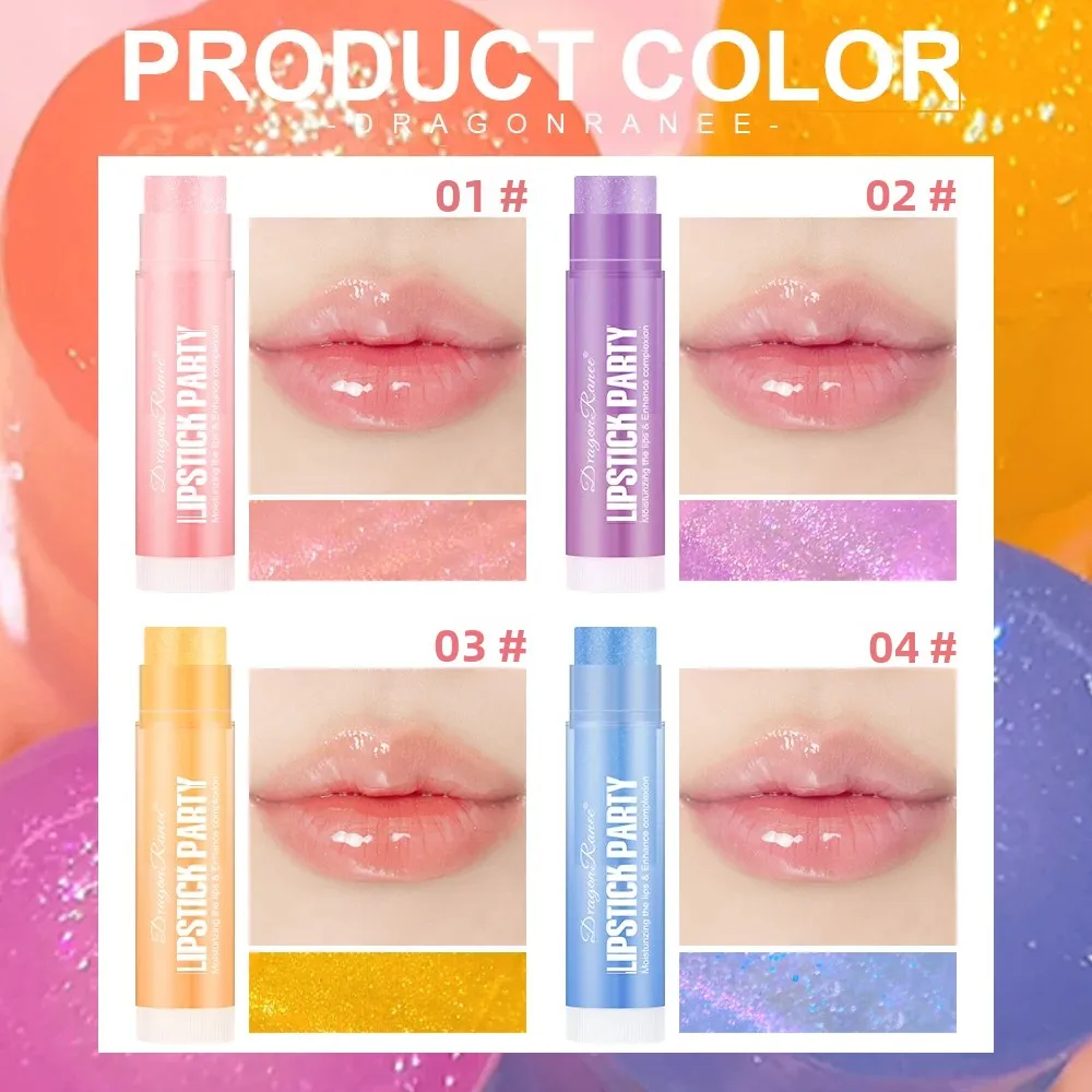 مجموعة ملمع شفاه بمرآة بيرليسسينت ملمع شفاه لامع 4 قطع مرطبة تدوم طويلاً تغذي يقلل من التجاعيد بلسم ممتلئ الجسم #5