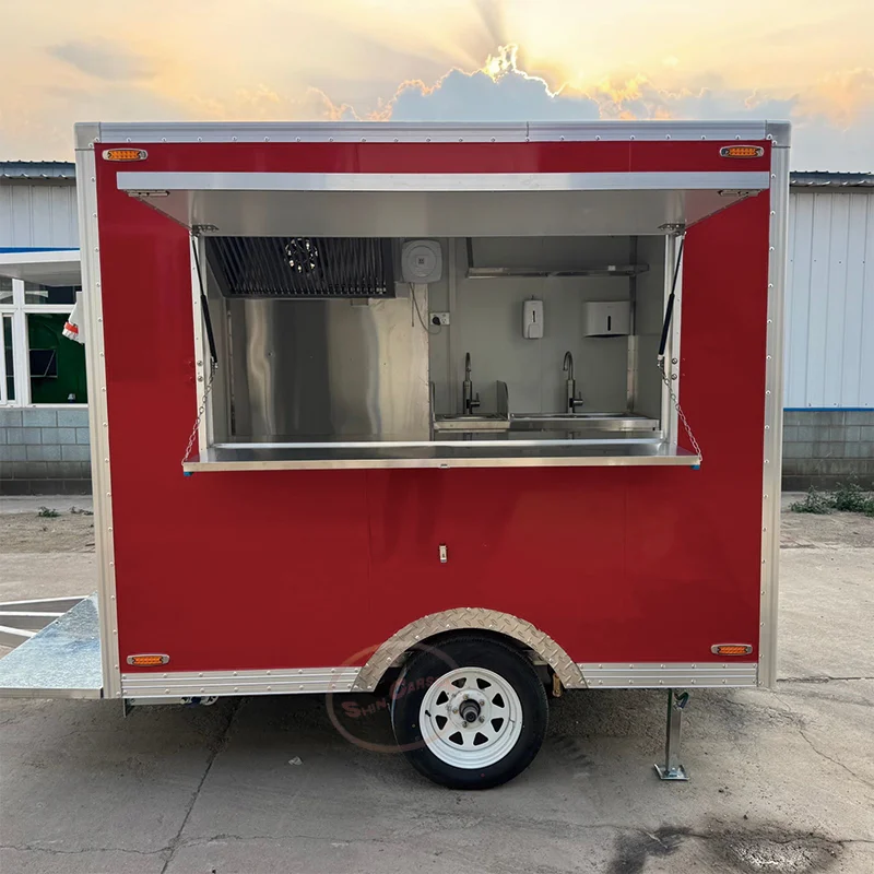 

Mobile Food Trucks for Sale Caterer Truck for Coffee Ice Cream Hotdogs Chips & BBQ Concession Trailer Food Trailer