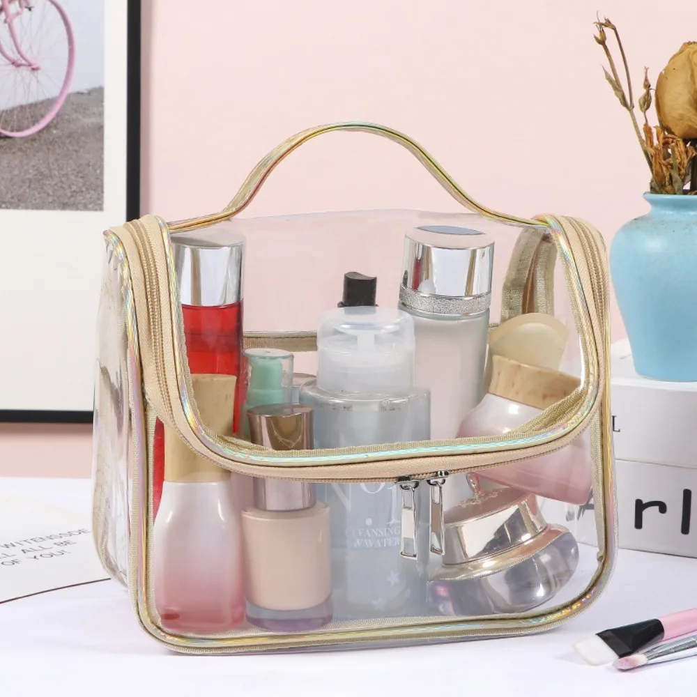 

PVC Cosmetic Bags Waterproof Transparent Women Beauty MakeUp Organizer Washable Large Capacity Toiletry Wash Storage Organizer