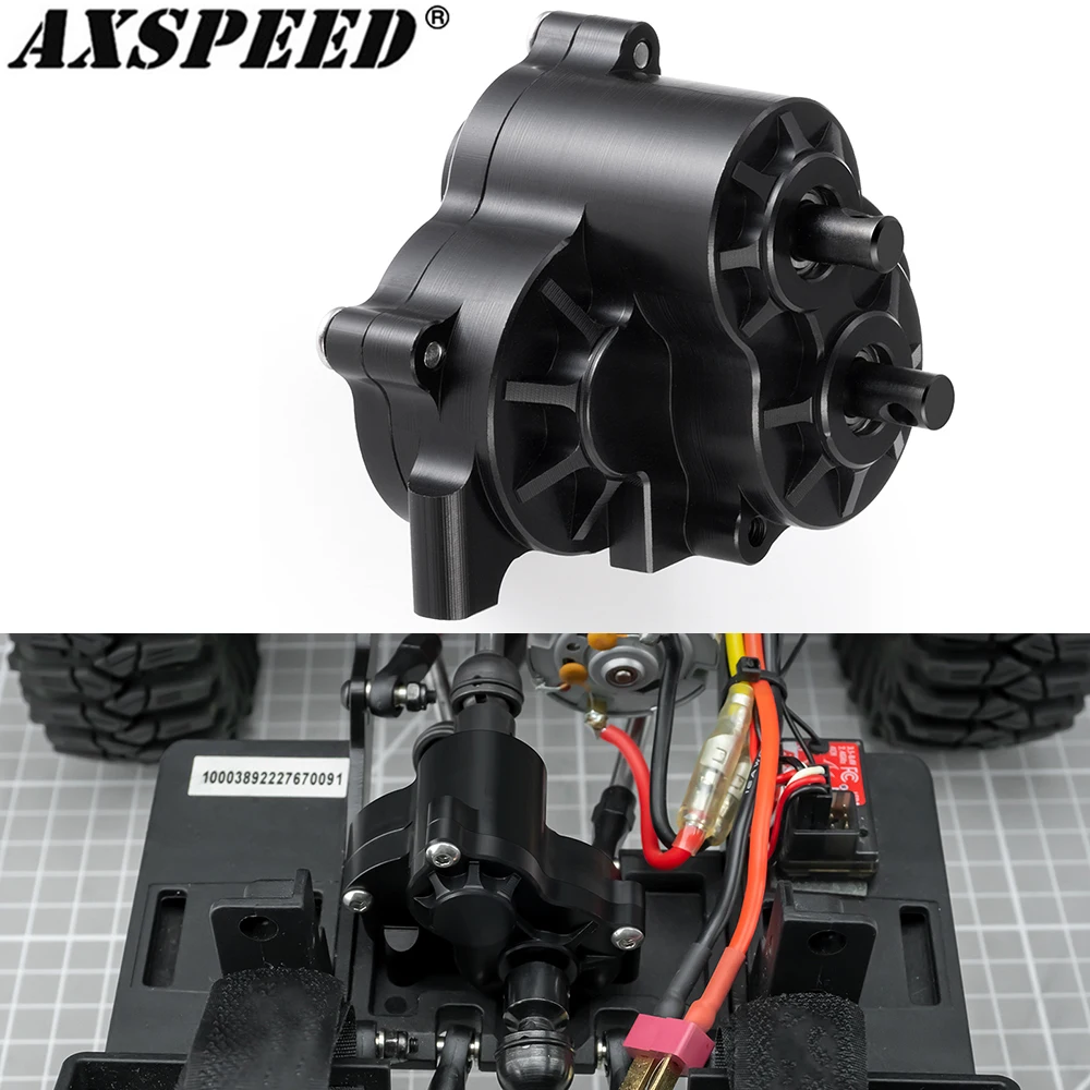Boîte de transmission en alliage d’aluminium AXSPEED pour voiture tout-terrain télécommandée Redcat Ascent 1/10, accessoires améliorés.