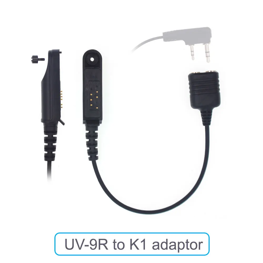 2PCSAdapter line Baofeng uv-9r a58 9700 waterproof to 2-pin, suitable for 888s uv-5r uv-82 and other two-way radio headphones