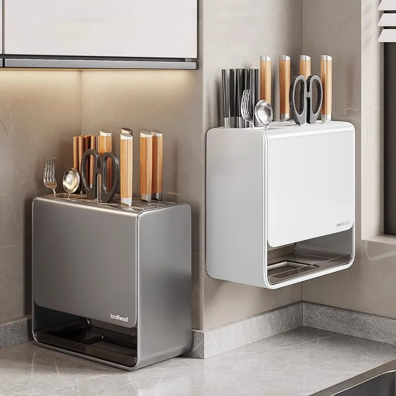 

Kitchen Knife Holder Storage Rack Household Countertop Chopsticks Basket Wall Hanging Knife Blocks Multifunctional Storage