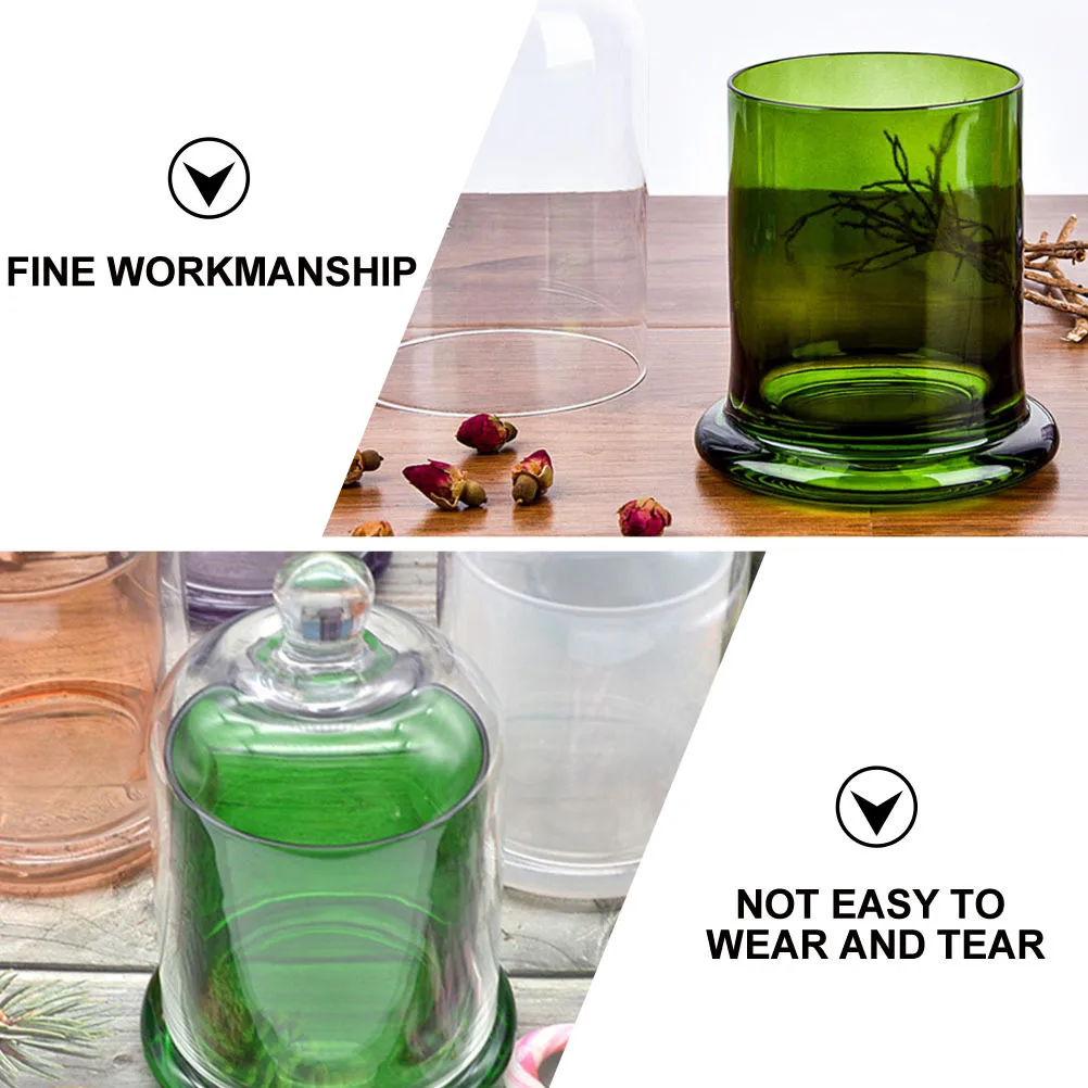 

1Set Aroma Wax Cover Glass Transparent Cup Home Decor Creative Design Dust Proof Stylish Room Adornment for Wedding Gift