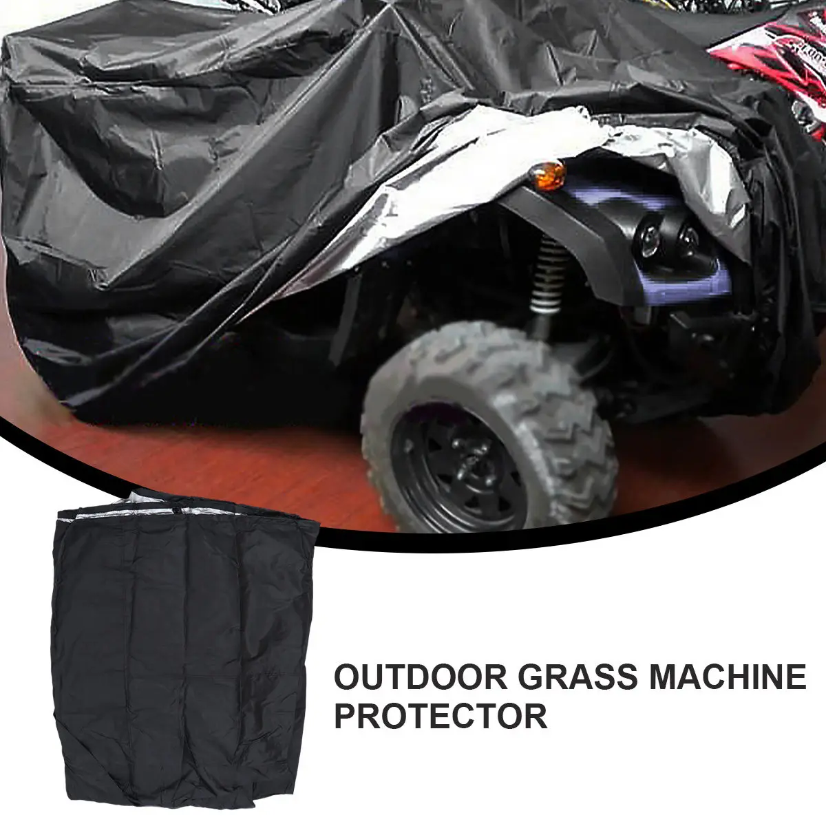 Waterproof Grass Machine Cover Outdoor Uv Wind Rain Proof Heavy Duty Lawn Mower Cover for Riding Tractor Mower Size Xl