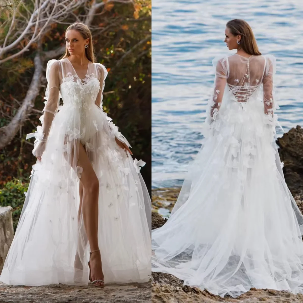 

White Floral Bridal Wrap Lace Robes Customized Long Women Dresses Photo shoot Maternity Dressing Gowns for Photography