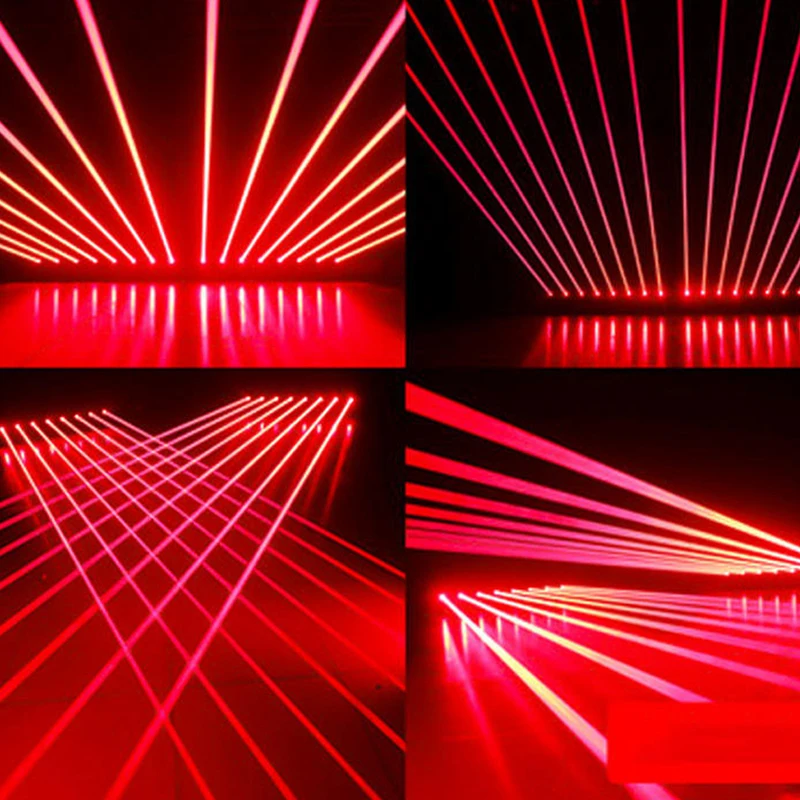 8 ogen laserstraal bewegend hoofdlicht rode laser DMX 512 controlebalk DJ podiumlichtprojector discofeest bruiloft