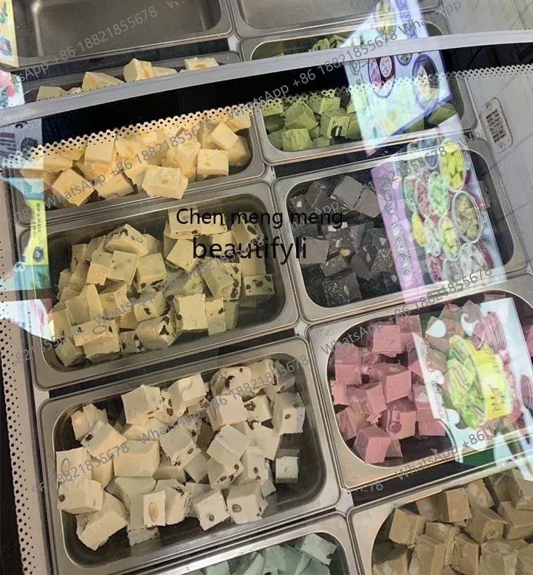 AB02 Hard ice cream display cabinet Commercial thick cut fried yogurt refrigerator digging ball ice cream bucket freezer 3