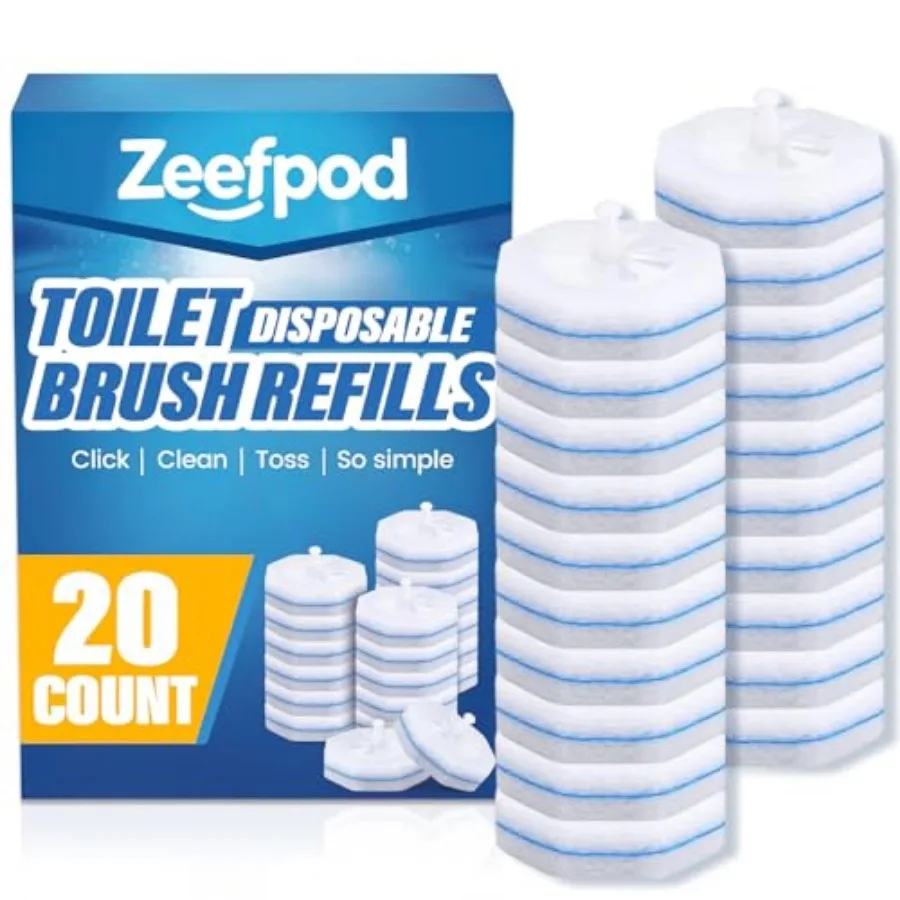 

Toilet Cleaner Refill Pads, Disposable Toilet Bowl Cleaner Refill for Toilet Cleaner Wand, Single-Use Hygienic Scrubber Heads,