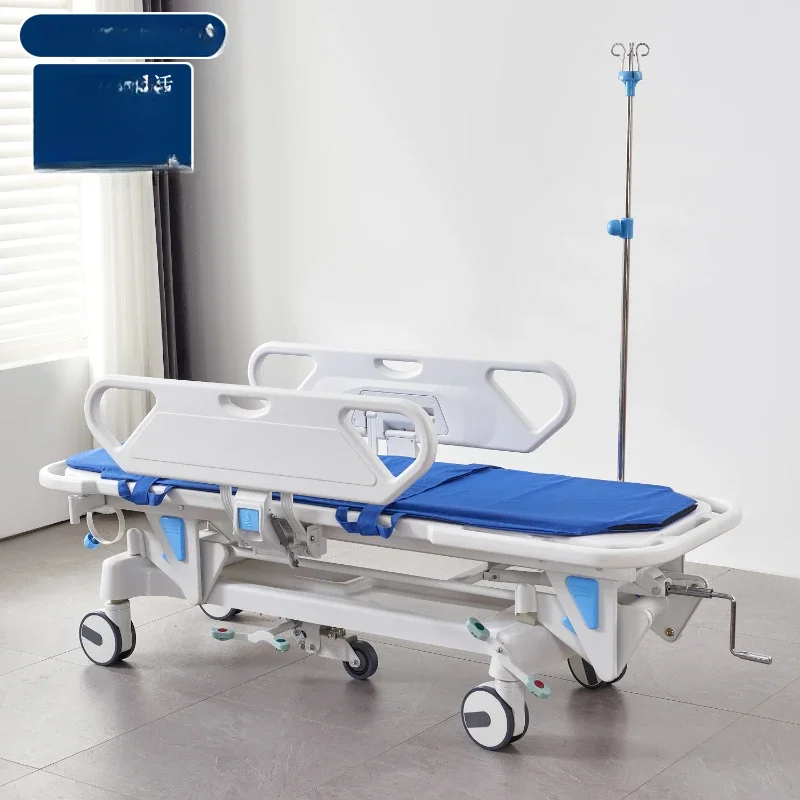 medical emergency hydraulic lifting flat car, inspection and transportation, handover of gastroscopy surgery stretcher vehicle