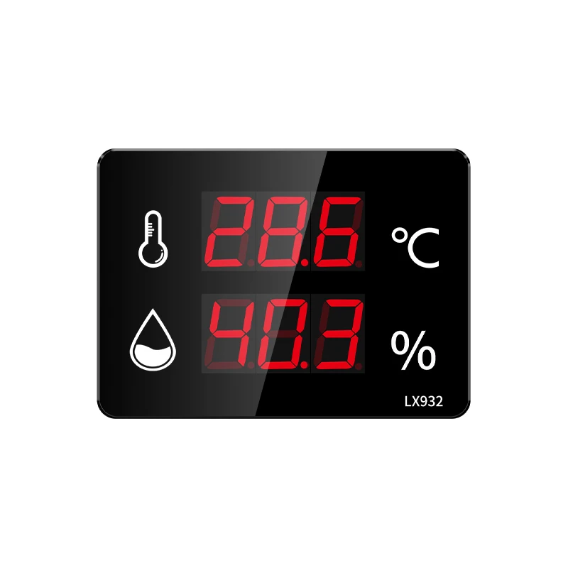 

hygrometer thermometer digital humidity meters instruments LED Wall-Mounted for home pool garden with external sensor probe