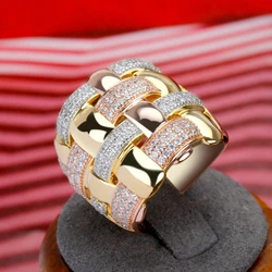 JEWEL Romantic and Shiny Line Cross Winding Rings High Quality CZ Finger Ring for Women Wedding Jewelry Birthday Party Gift