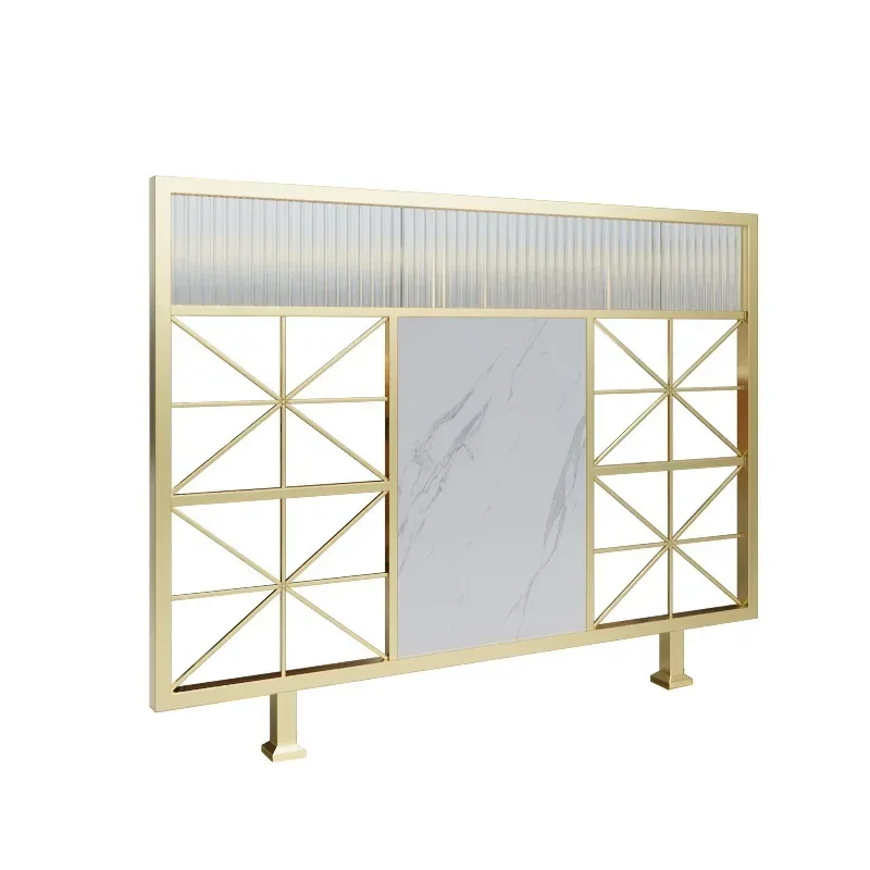 Restaurant wrought iron screen, partition hot pot aisle Changhong, low wall card seat light luxury