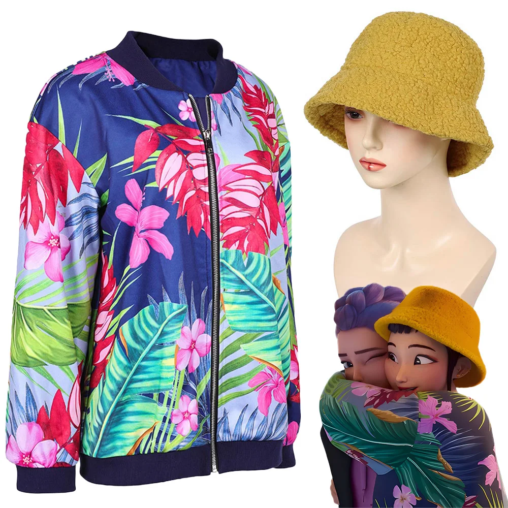 

Fantasia Demon Hunter of KPop Zoey Cosplay Baseball Jacket Hat 2025 Cartoon Disfraz Costume Women Halloween Carnival Party Cloth