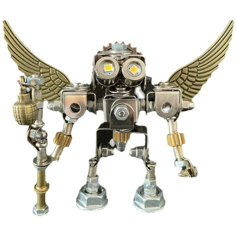 

Mechanical flying dragon metal nut assembly model handmade mechanical bat mechanical rhino scorpion spider Triceratops gift