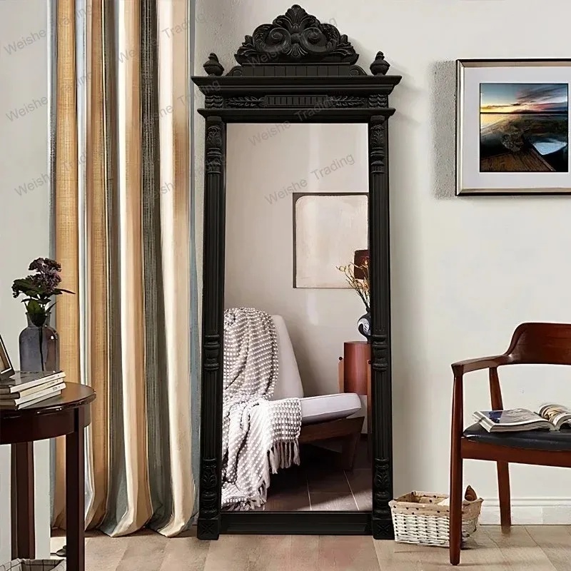 

Hall Black Frame Mirror Universal Girls Floor Bedroom Wall Mirrors Full Body Gothic ApartmentHome Decor