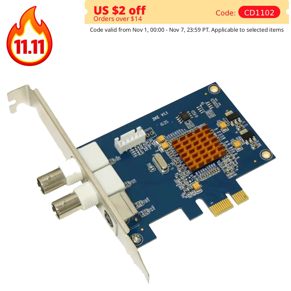 

For SV2000E PCI E Video Capture Card with Full SDK Development Support Windows 7/8/10 32/64 Linux OS PAL NTSC Format