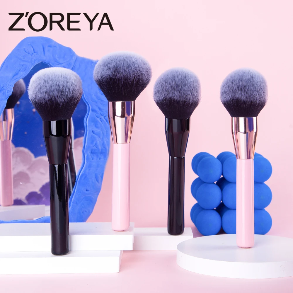 ZOREYA Pink Professional Powder Fundation Makeup Brush Large BlushWith Black Wood Women Cosmetic Tool Magic Fluffy Soften Fiber