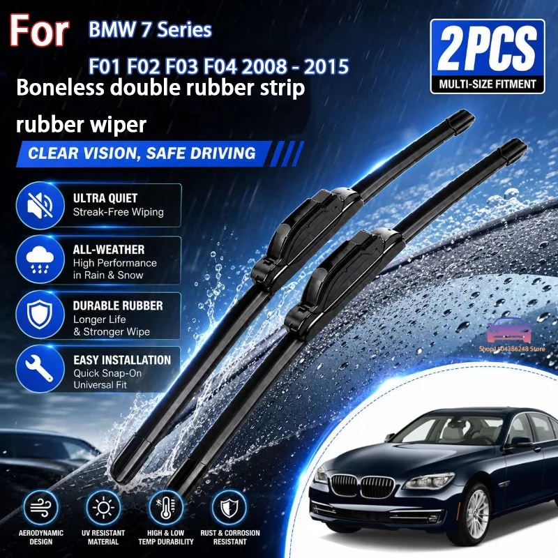 

Front Wiper Blades For BMW 7 Series F01 F02 F03 F04 2008 - 2015 Windshield Windscreen Window Brushes 26"+18" Modification Parts