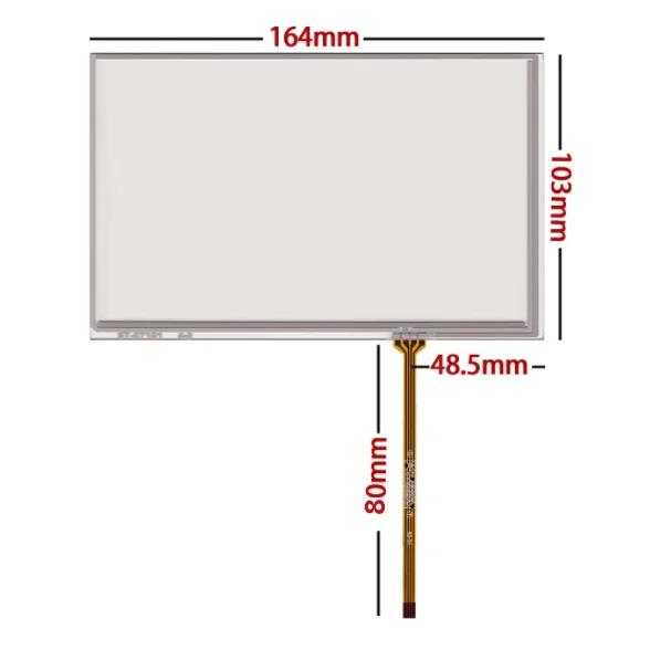 10 pcs/lot New 7.1 inch resistance touch screen 164*103 164MM*103MM for car dvd gps