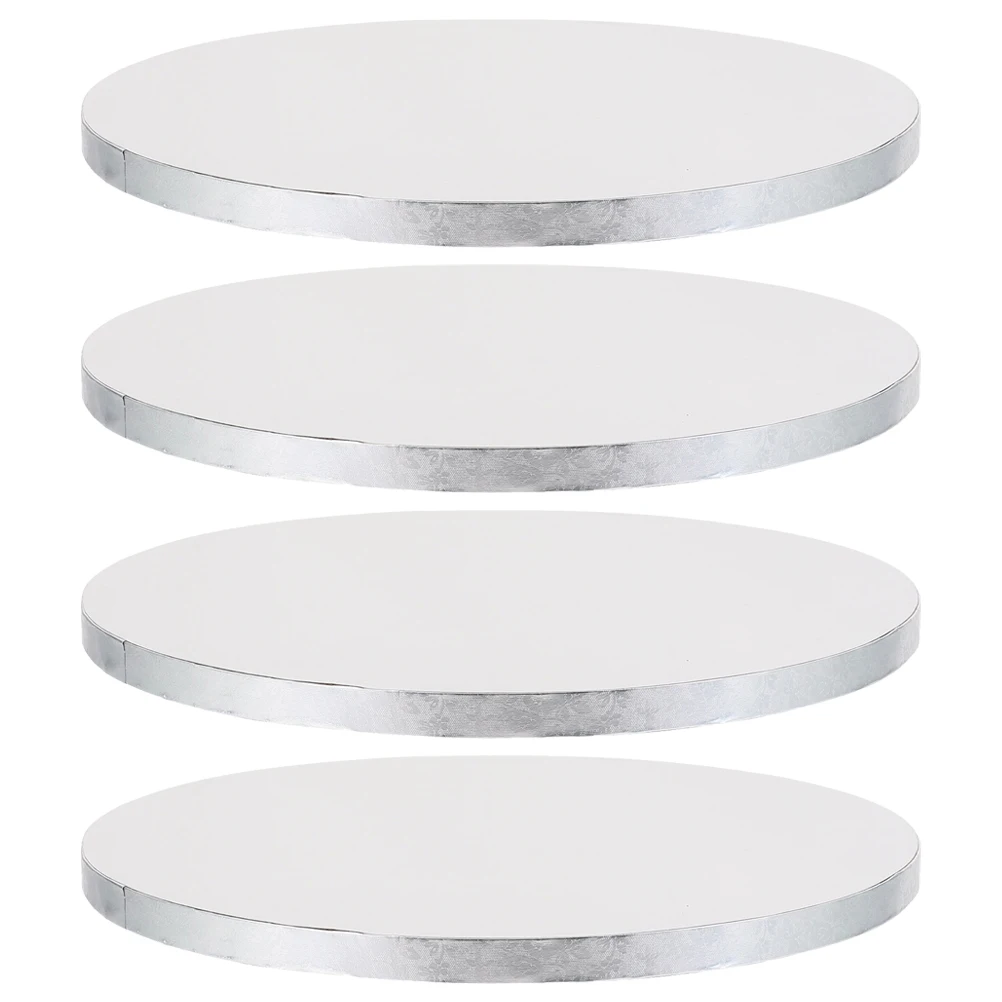 

4pcs Cake Mover Boards Small Bottom Lifter Transfer Moving Aluminum Foil Decor Supplies Smooth Cake Tools