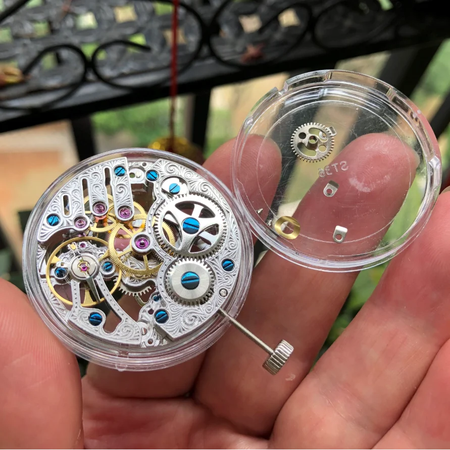 El movimiento esqueleto ST3600 Original reemplaza ETA6497 21600, reparación de cuerda manual y piezas de reparación de relojes de movimiento de repuesto