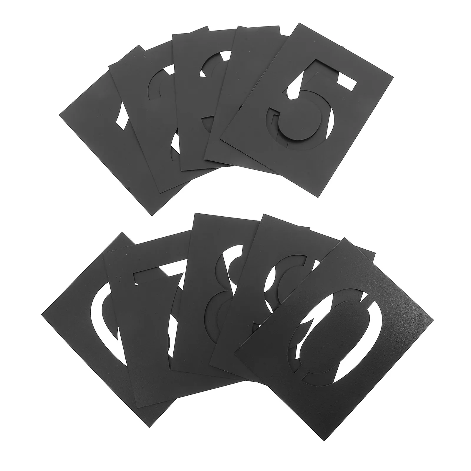 10 Digits Number Stencils 0-9 PVC Large Size 8cm Reusable Painting Templates for Wood Fabric Curb Address Signs