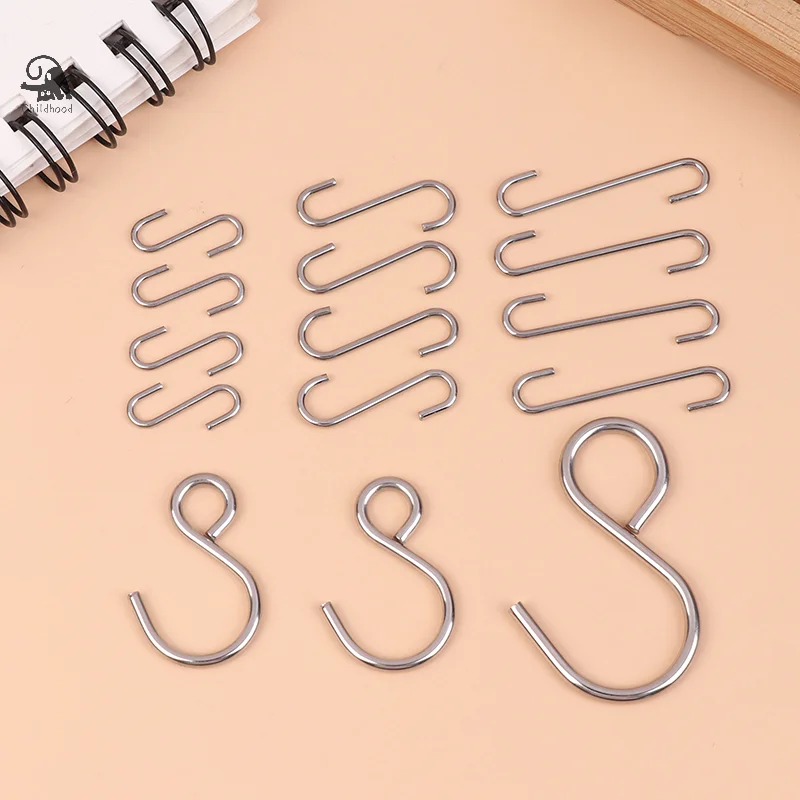 5PCS/SET 1/3 1/4 1/6 1/8 S Hook For Mini Doll Hands, Feet, Head Connection Hooks Doll Accessories