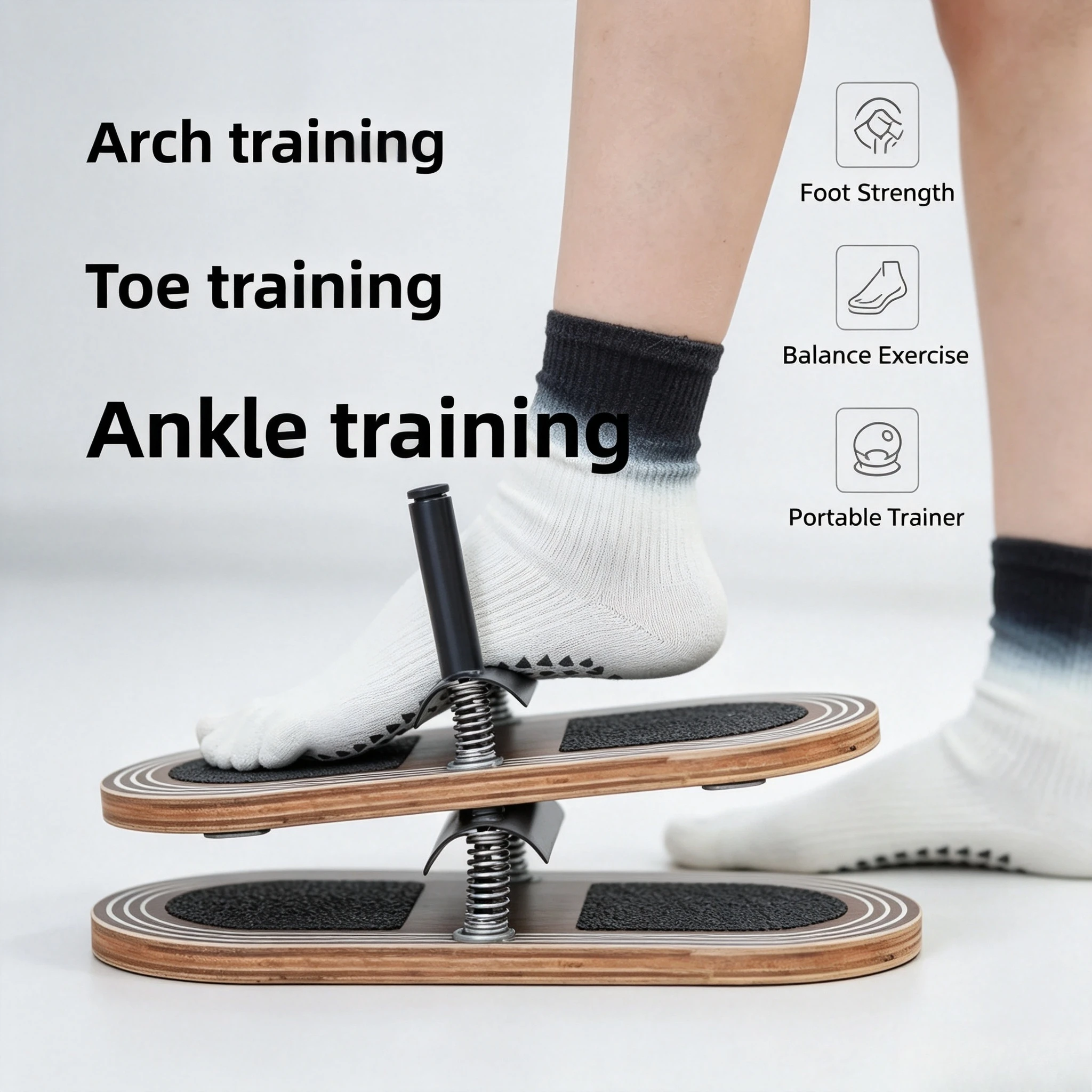 Eco-Friendly PVC Pilates Arch Trainer Foot Ankle Training Board For Plantar Fascia Relief  Limb & Foot Strength Workout