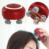 Head Massager with Adjustable Speed for Scalp Massage Red Light for Hair Care Soft Silicone for Deep Kneading of the Head