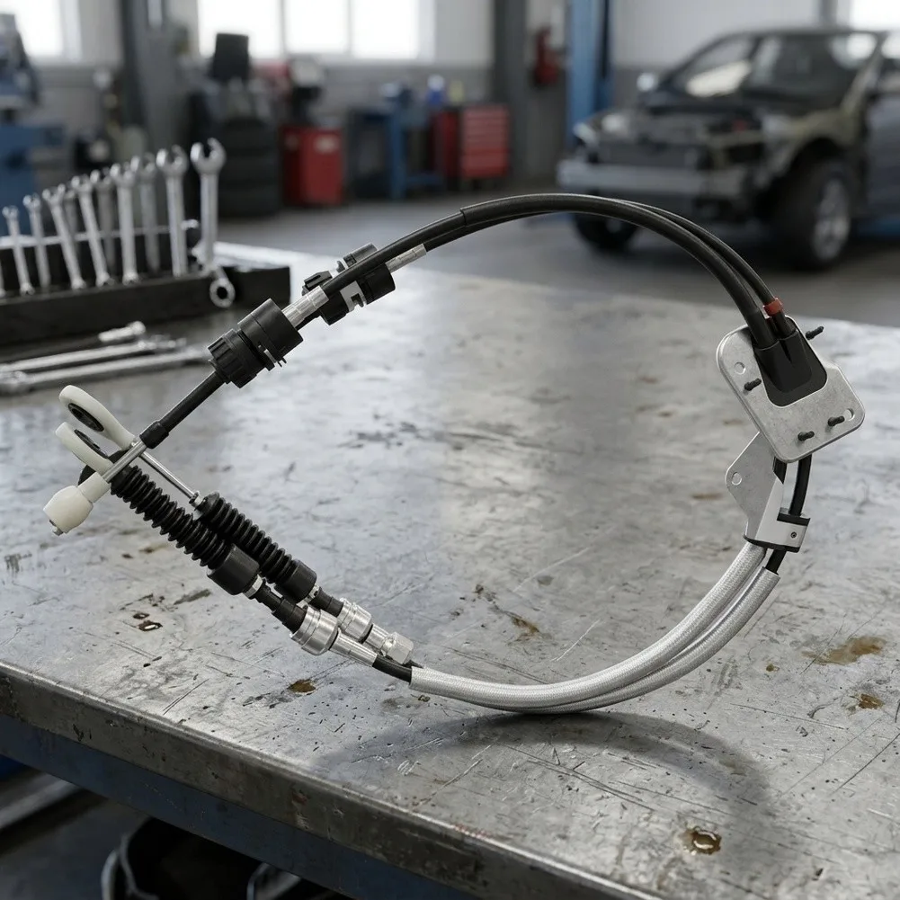 For Auto Maintenance Repair As Shown In The Picture Gear Shift Cable Direct Replacement Install Black Finish Component