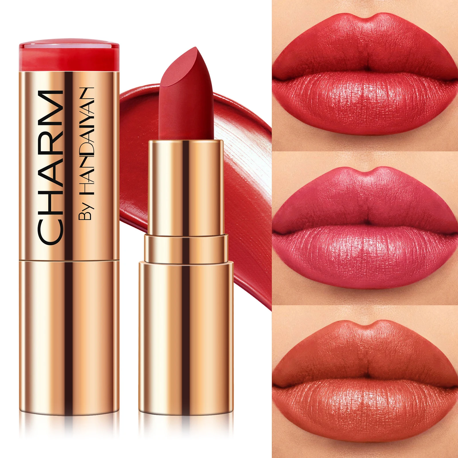 Wasserdichter Samt-Lippenstift, 8 Farben, langlebig, feuchtigkeitsspendend, feuchtigkeitsspendend, vollständige Abdeckung, matte flüssige Lippenfarbe für Damenkosmetik