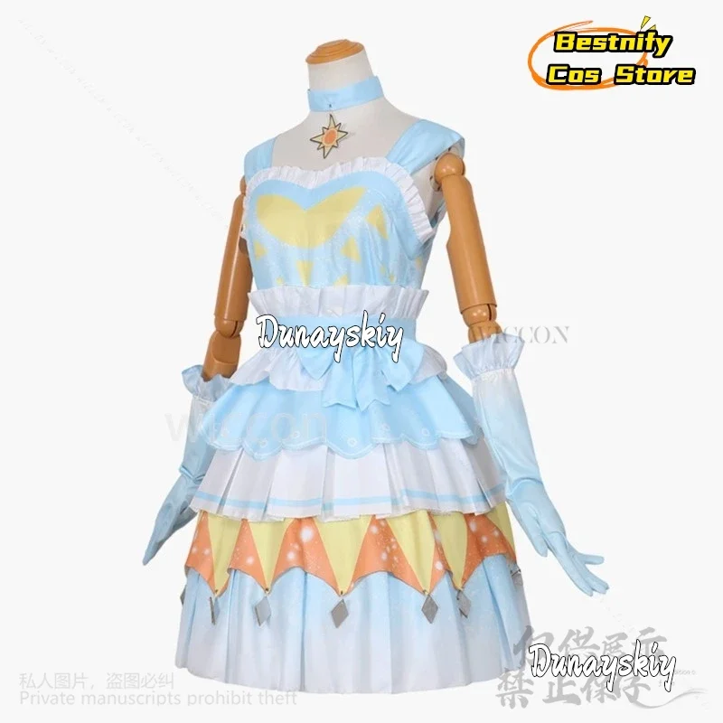 コスプレキリヤアオイアニメアイカツ！コスプレ日本のアイドルかわいい女の子コスチュームケーキドレスアクアブルーロリータ素敵なかわいいJirai Kei пла
