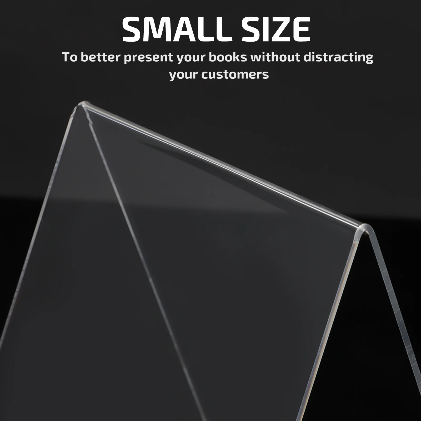 

1Pcs Acrylic Book Rack Clear Desktop Double- Book Holder Display Stand Simple Organizer Clear Holder