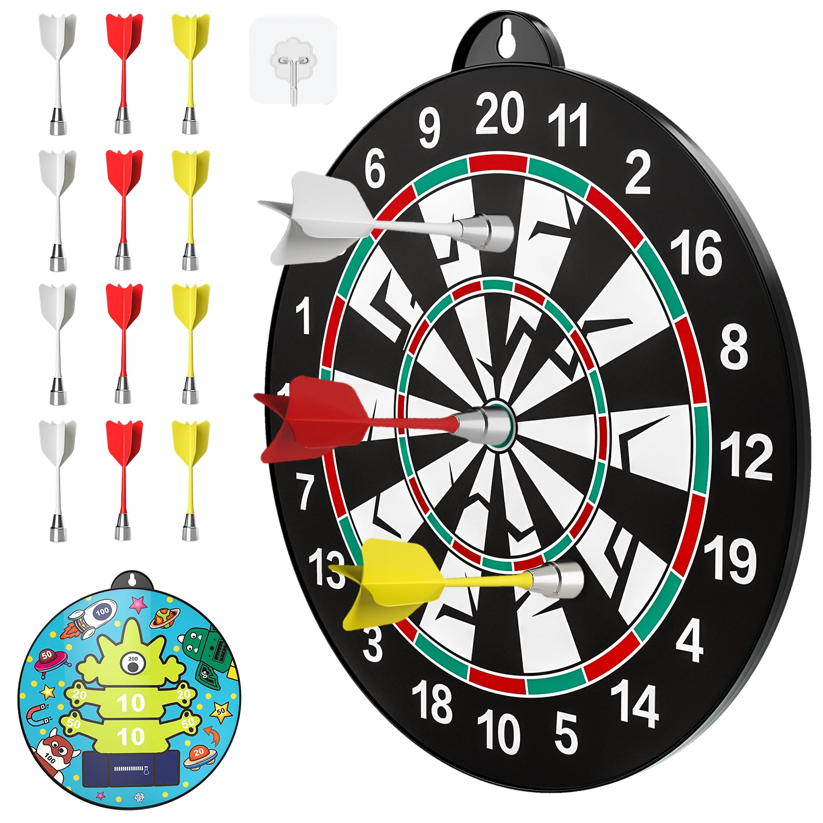 14 PCS Double-sided Magnetic Dart Board Toys for Kids Boys, Kids Dart Board Toys Gifts Indoor & Sport Outdoor Party Play Game