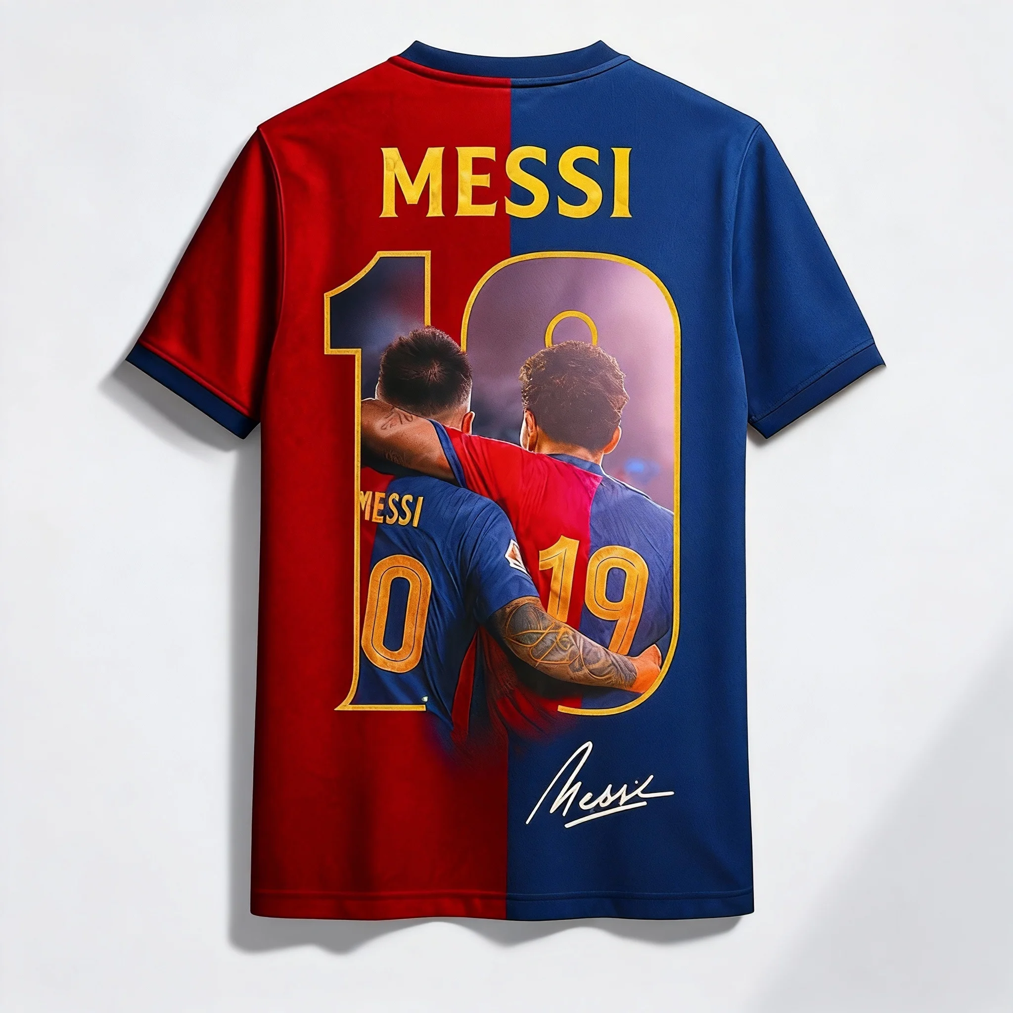 

Messi Yamal 3D Football T-Shirt AI Designed Unisex Kids Fan Version Casual Football Training Sports Versatile Top familyMatching