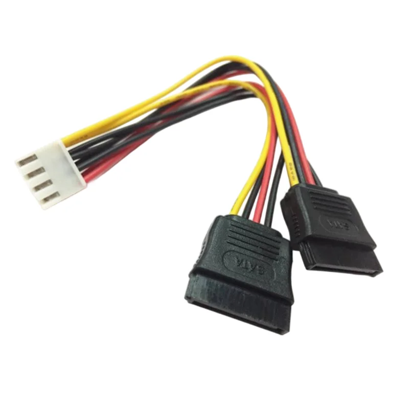 VH3.96 to SATA 15 Pin Power Cable 1 to 2 Cable Splitter Dual HDD Hard Drive CCTV DVR SATA Serial ATA Power Supply Wire Adapter