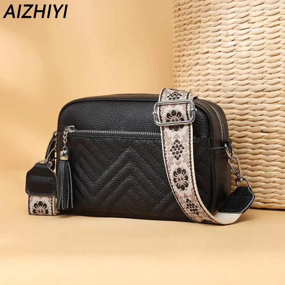 

Сумка-мессенджер женская из натуральной кожи, дизайнерская сумочка на ремне для гитары, повседневный модный дорожный чемоданчик кросс-боди для телефона и камеры