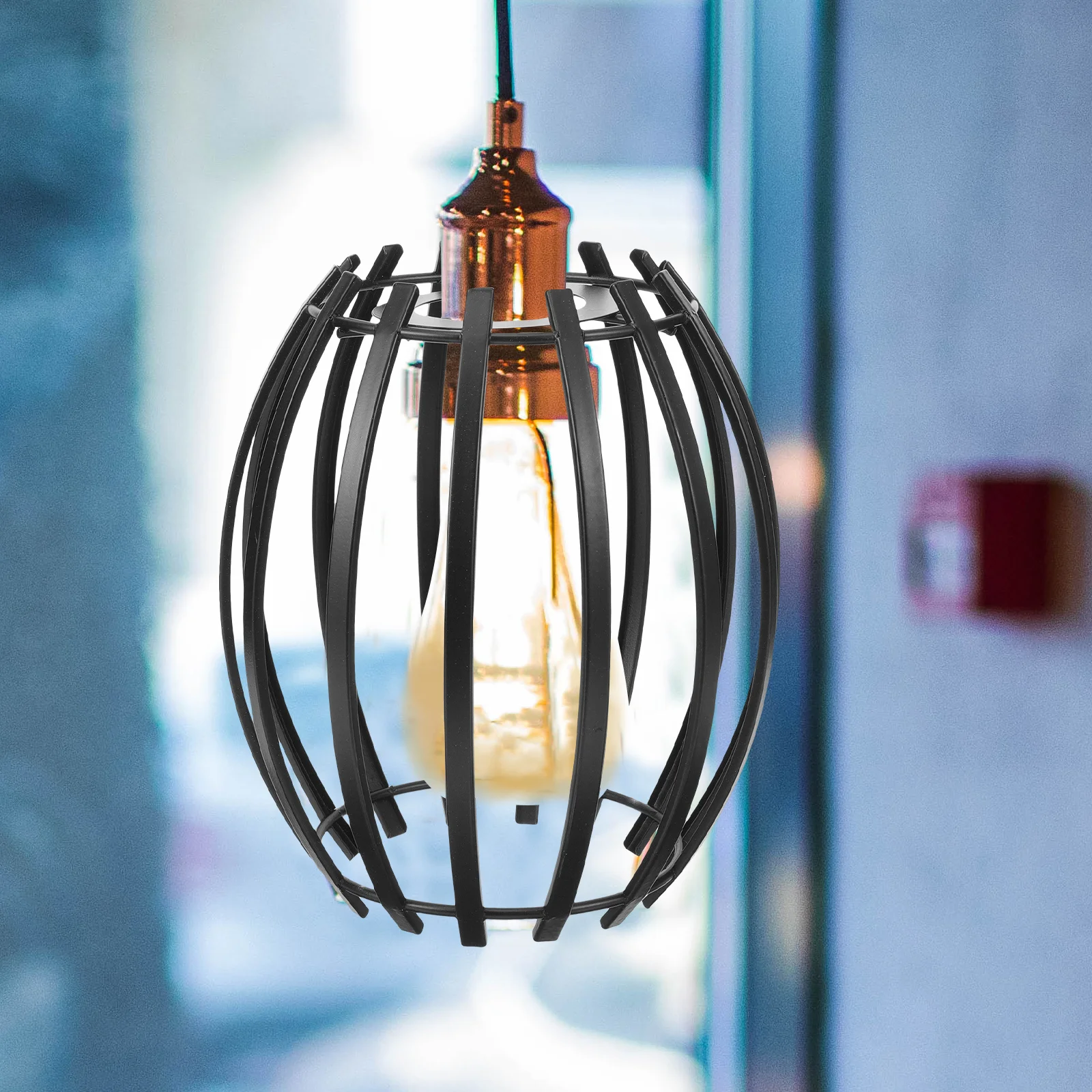 

Geometric Iron Pendant Light Shade Hollowed Lampshade Metal Ceiling Lamp Cover for Home Tea Shop Lighting Fixtures