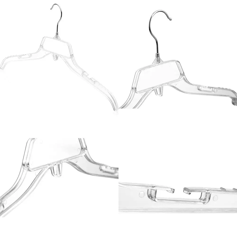 

50-Pack Durable Clear Plastic Hangers for Organizing Shirts, Dresses, and Coats
