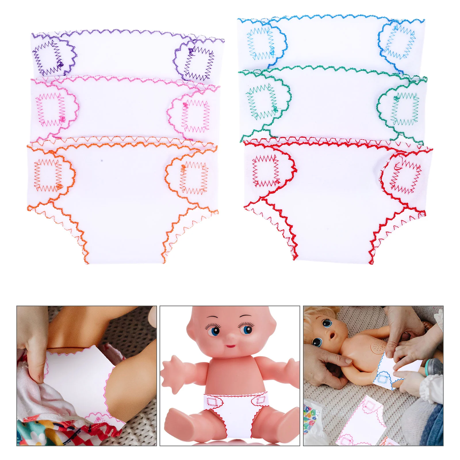 

6 Pcs Cloth Diapers Kit Kid DIY Supplies Nappies Making Accessories Toy Supply Kids Clothes Equipment