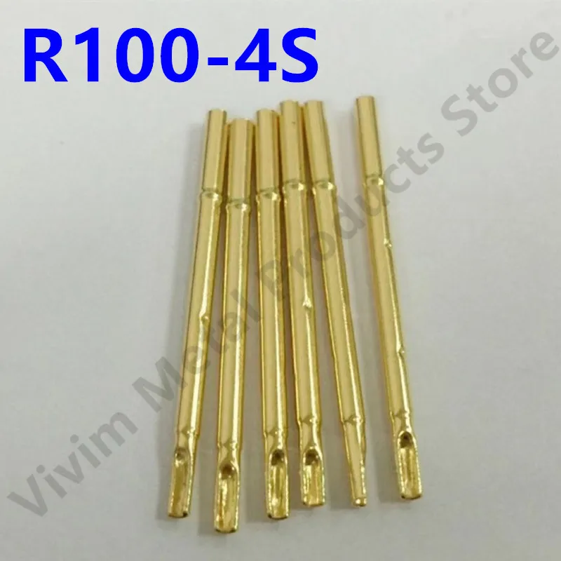 20/100PCS R100-4S Test Pin P100-B1 Receptacle Brass Tube Needle Sleeve Seat Solder Connect Probe Sleeve 29.2mm Outer Dia 1.67mm